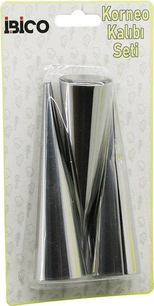 3PCS  METAL KORNEO KALIP - PASTA DEKORASYON APARATI ÇAP:3.4CM X UZUNLUK:12CM BRKT-921602 (4401)