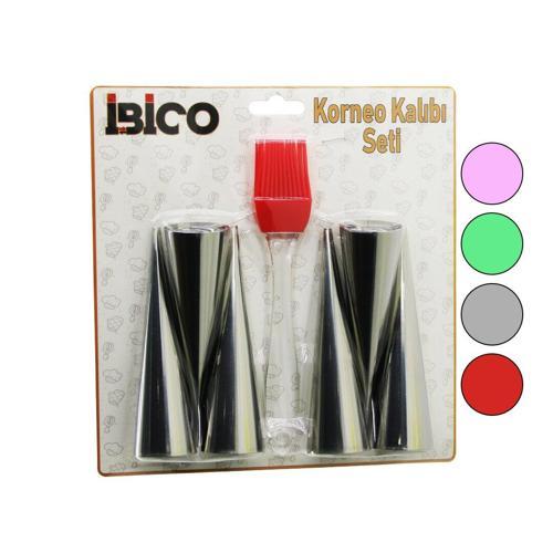 7PCS 6-KORNEO KALIP - 1-SİLİKON FIRÇA PASTA DEKORASYON SETİ ÇAP:3.4CM X UZUNLUK:12CM (4401)