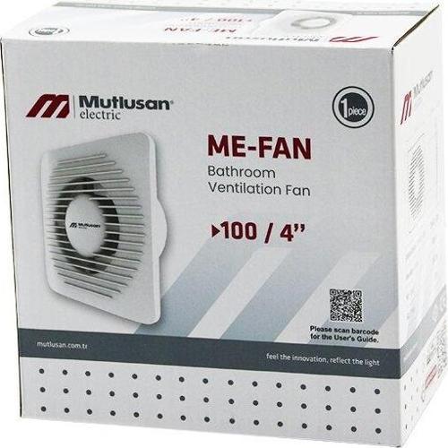 MUTLUSAN-001 211 000 100 00 00 ME-FAN 1004"BANYO TUVALET HAVALANDIRMA ASPİRATÖRÜ 12W 2450RPM 100M3/H (4401)