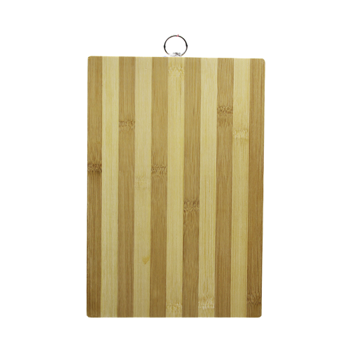 AHŞAP 20X30CM BEYAZ ÇİZGİLİ BAMBU KESİM PANOSU METAL KULPLU (4401)