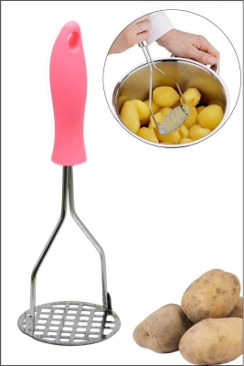 RENKLİ SAPLI METAL PATATES EZİCİ (4401)