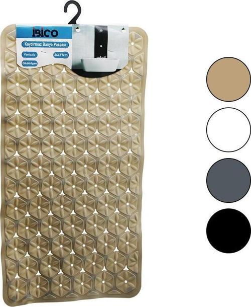 DİKDÖRTGEN - PLASTİK KABARTMA ÇİÇEK DESEN- RENKLİ 92PCS VANTUZ KAYDIRMAZ BANYO- KÜVET PASPAS 36X67CM (4401)