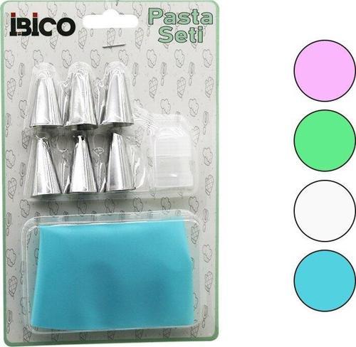8PCS  PASTA SÜSLEME SETİ  1AD-KREMA TORBASI - 6AD-METAL + 1AD-PLASTİK UÇ (4401)