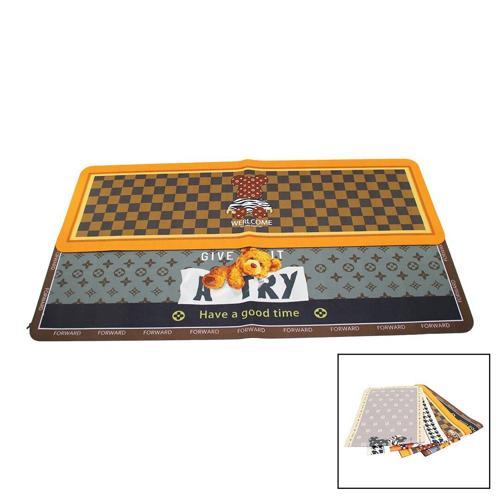 DİKDÖRTGEN RENKLİ DESENLİ - RESİMLİ SU EMİCİ - SİHİRLİ BANYO PASPASI ELASTİK 116 X 37.5CM (4401)