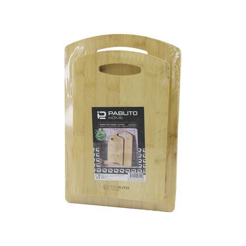 2PCS SET  AHŞAP BAMBU KESİM PANOSU - KESME TAHTASI  18X28X1CM--22X32X1CM (4401)