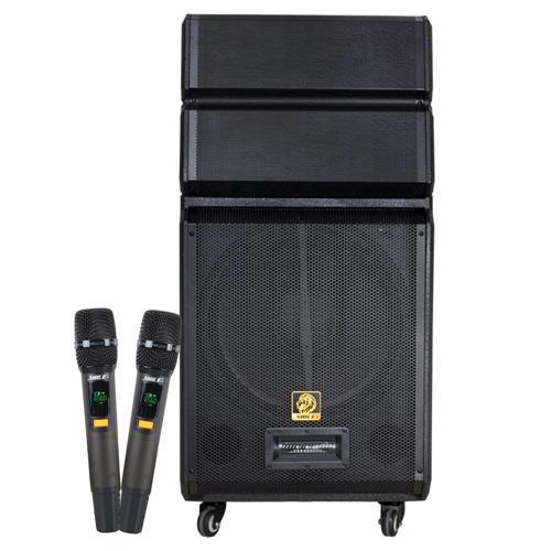 SL-1612B İKİ EL MİKROFONLU KUMANDALI USB+SD+BT+FM TAŞINABİLİR HOPARLÖR (4401)