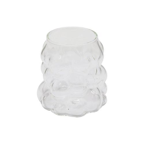 BONCUKLU - BOĞUMLU CAM BARDAK 340ML KAHVE - SUNUM - MEŞRUBAT (4401)