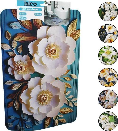 DİKDÖRTGEN - DESENLİ   38X85CM   SU EMİCİ - SİHİRLİ  BANYO PASPASI  ELASTİK (4401)