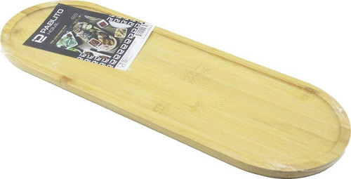 UZUN OVAL AHŞAP BAMBU SUNUM TEPSİ 16X45CM (4401)