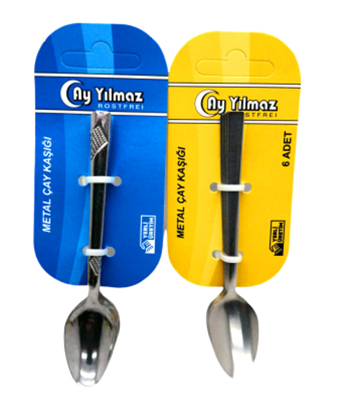 6 PARÇA  METAL ÇAY KAŞIK (4401)