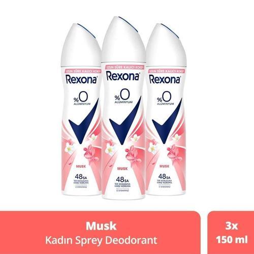 Kadın Sprey Deodorant Musk %0 Alüminyum 150 ml x 3 Adet