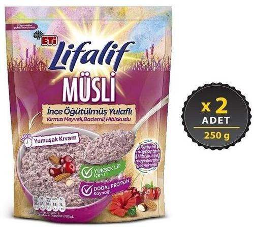 Lifalif İnce Öğütülmüş Müsli Hibiskuslu 250 gr x 2 Adet