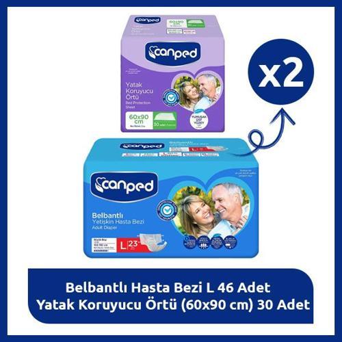 L Bakım Paketi – 23 Hasta Bezi + 30 Yatak Koruyucu