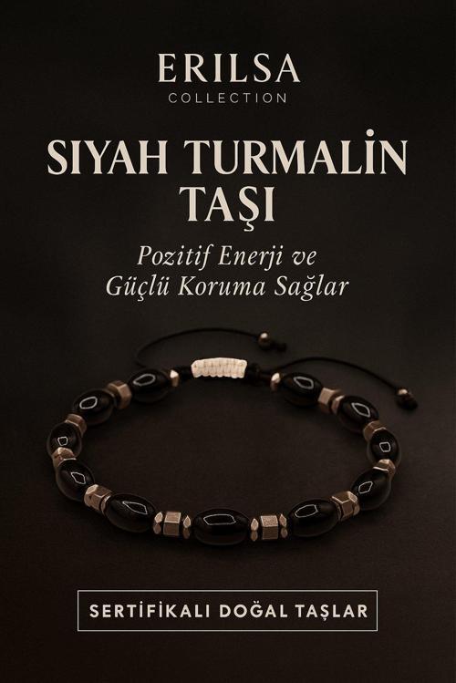 Sertifikalı Siyah Turmalin Taşı Bileklik - Pozitif Enerji ve Güçlü Koruma Sağlayan Takı