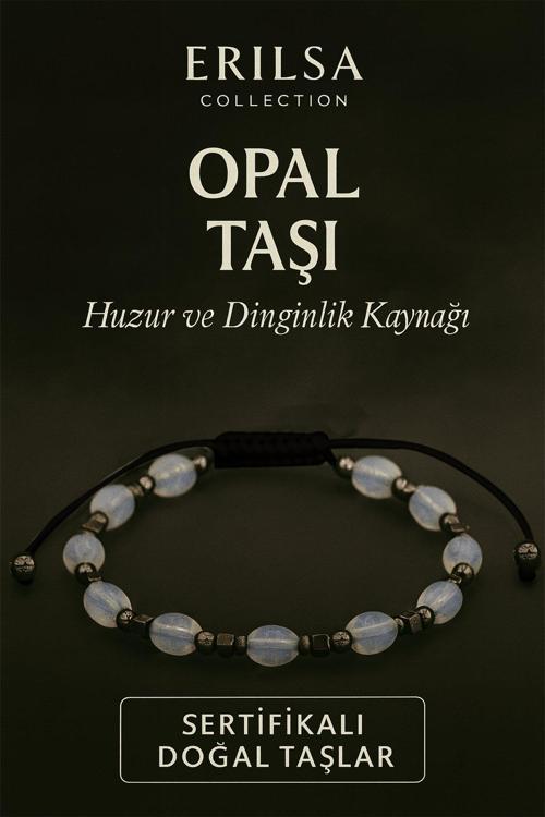 Sertifikalı Doğal Opal Taşı Bileklik – Huzur ve Dinginlik Kaynağı