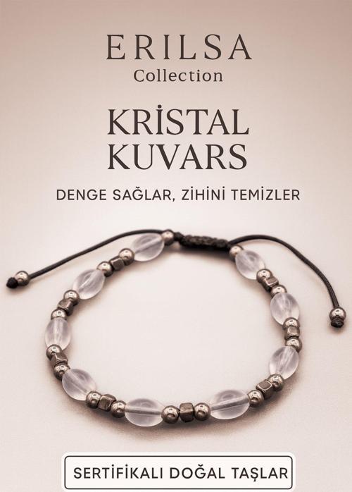 Sertifikalı Ham Kristal Kuvars Taşı Bileklik – Zihni Temizler, Enerji Dengeleyici