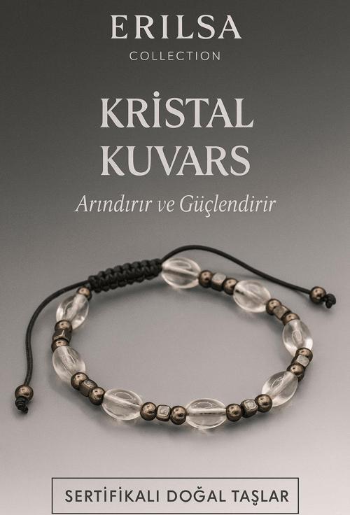 Sertifikalı Kristal Kuvars Doğal Taş Bileklik – Arındırır ve Güçlendirir