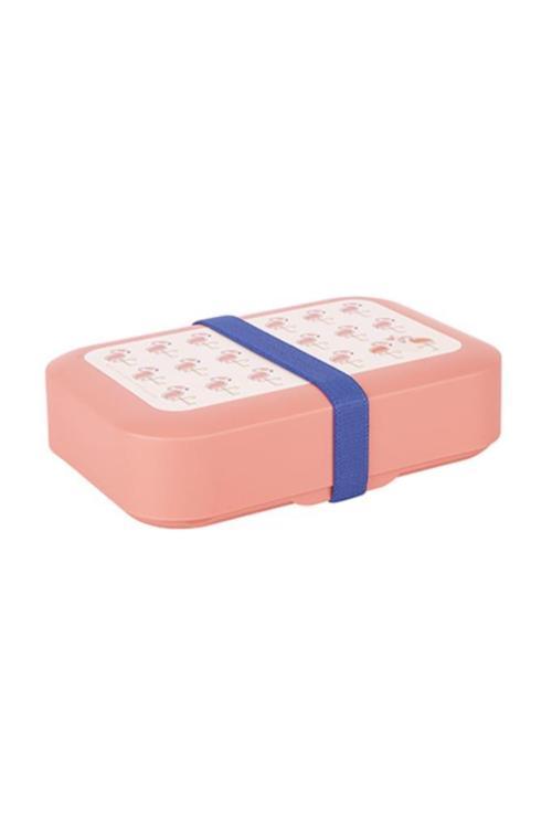 Pembe Flamingo Desenli Plastik Beslenme Kutusu