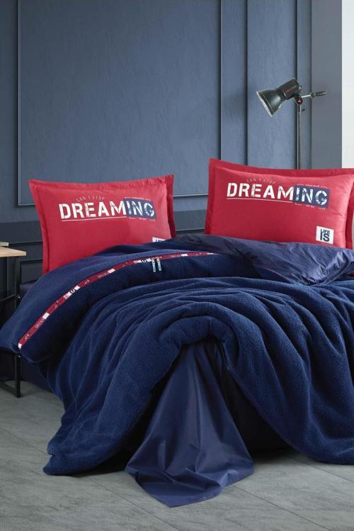 ÇİFT KİŞİLİK NEVRESİM TAKIMI WELSOFT LİFE İS LACİVERT