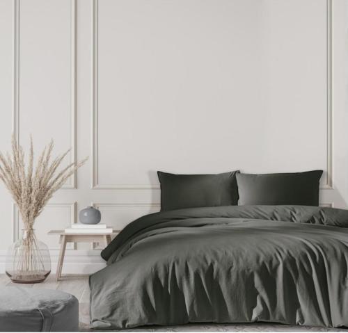 STONE WASHED ÇİFT KİŞİLİK NEVRESİM TAKIMI SOLİD