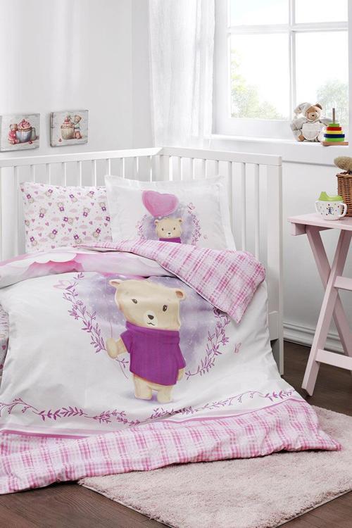 BEBEK NEVRESİM TAKIMI PURPLE LOVER