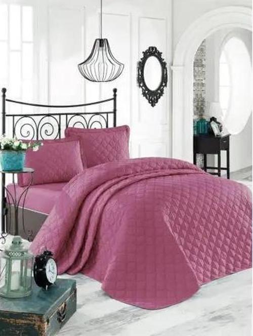 RANFORCE YATAK ÖRTÜSÜ ÇİFT KİŞİLİK RABEL GÜLKURUSU