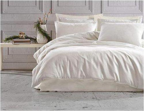 JAKARLI NEVRESİM TAKIMI ÇİFT KİŞİLİK JACOB KREM