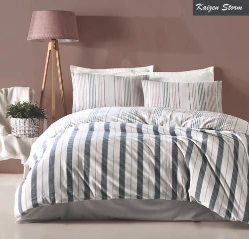 NATUREL ÇİFT KİŞİLİK NEVRESİM TAKIMI KAİZEN SOLİD