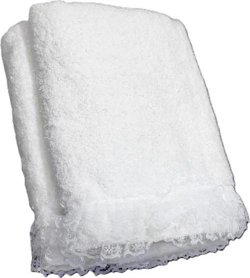 VNL 2 Lİ BOĞAZİÇİ DANTELLİ HAVLU SETİ BEYAZ