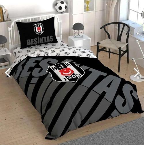 BRF LİSANSLI TEK KİŞİLİK NEVRESİM TAKIMI BEŞİKTAŞ SİYAH LOGO