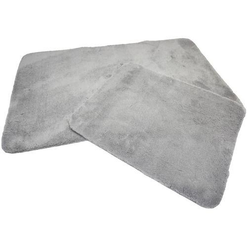2 Lİ BANYO PASPASI KLOZET SET PUFF GRİ