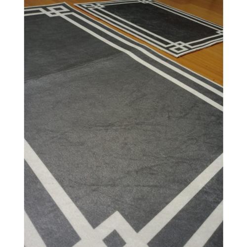 2Lİ BANYO SETİ BASKILI LUNA GRİ