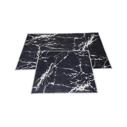 2Lİ BANYO SETİ BASKILI MERMER SİYAH