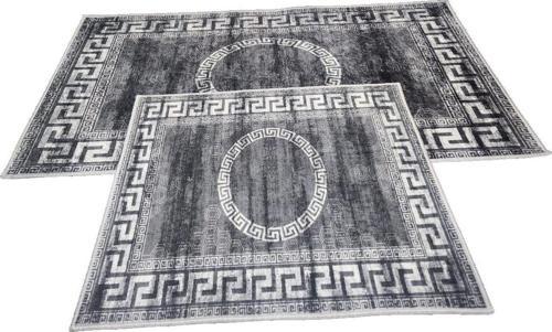 2Lİ BANYO SETİ BASKILI VERSACE GRİ