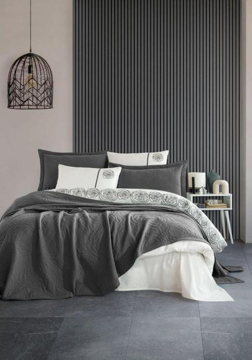 ÇİFT KİŞİLİK YATAK ÖRTÜLÜ NEVRESİM SETİ NOVELLA ANTRASİT