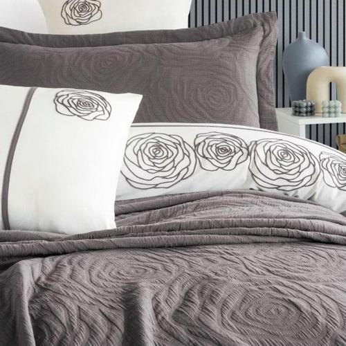 ÇİFT KİŞİLİK YATAK ÖRTÜLÜ NEVRESİM SETİ NOVELLA VİZON