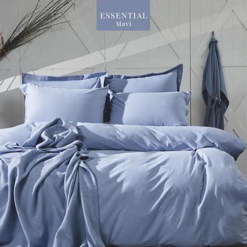 ESSENTİAL ÇİFT KİŞİLİK NEVRESİM TAKIMI MAVİ