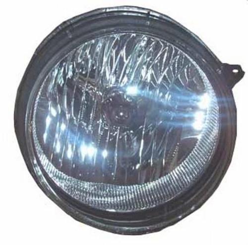 2006-2007 Jeep Cherokee Lıberty Far Lambası Manuel-Elektrikli Sol Yuvarlak Şeffaf (Gordon) (Adet) (O