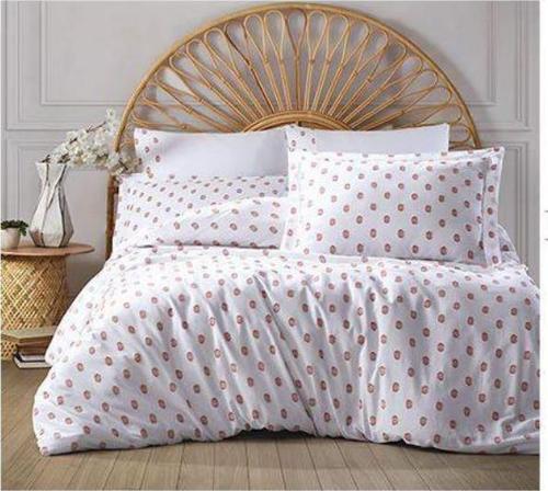 JAKARLI NEVRESİM TAKIMI ÇİFT KİŞİLİK OSLO KİREMİT