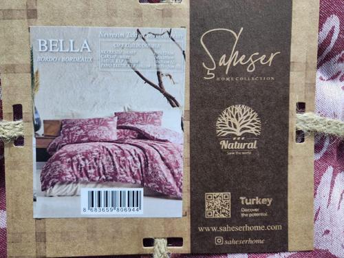ÇİFTKİŞİLİK NEVRESİM TAKIMI BELLA BORDO