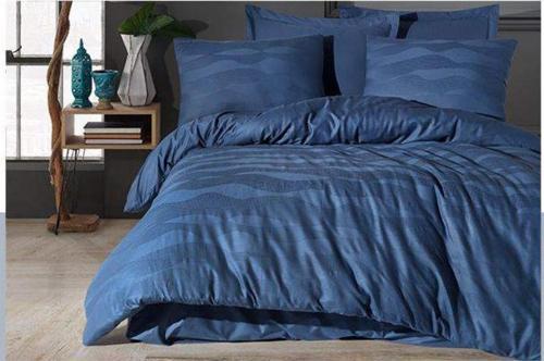 JAKARLI NEVRESİM TAKIMI ÇİFT KİŞİLİK GRETA LACİVERT