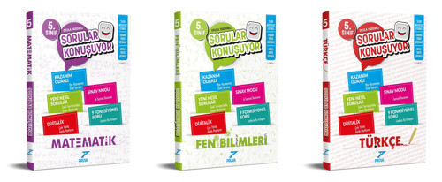 Pruva Akademi 2025 5. Sınıf Matematik + Fen Bilimleri + Türkçe Sorular Konuşuyor Seti 3 Kitap Güncel Müfredat