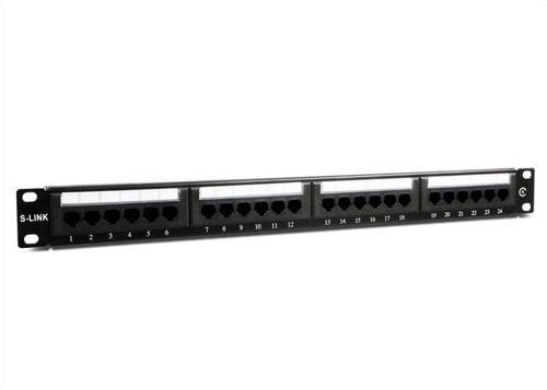 S-lınk Sl-f624 Cat6 Patch Panel, 24-port, Utp, 1u