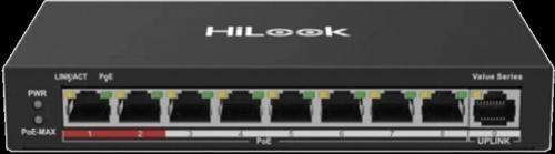 Hılook Ns-0109p-60(b), 8 Port, Megabit, Poe 60w, 1 Port Megabit Uplink, Long Range 250metre, Yönetil