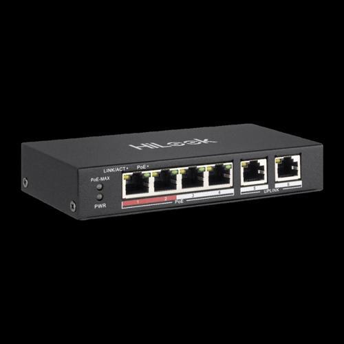 Hılook Ns-0106p-35(b), 4 Port, Megabit, Poe 60w, 2 Port Megabit Uplink, Long Range 250metre, Yönetil