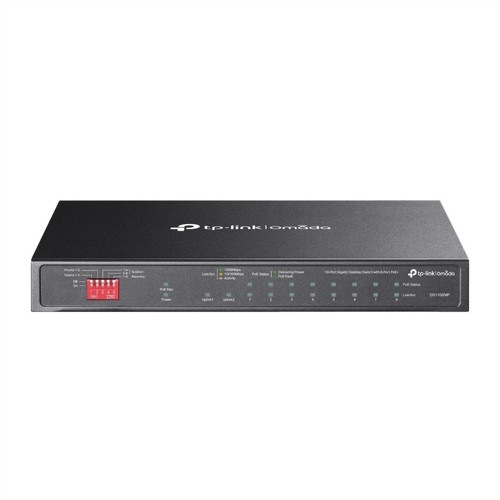 Ds110gmp, 10 Port Gigabit, 8 Port Gigabit Poe+, 123w, 1 Port Combo Gigabit Sfp, Yönetilemez,