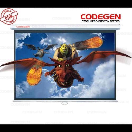 Ax-20 Storlu Projeksiyon Perdesi 200x200 (arkası Siyah Fonlu - Duvar/tavan Asılabilir)