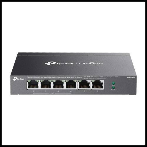 Ds106p, 6 Port Megabit,  4 Port Megabit Poe+, 67w, Yönetilemez, Masaüstü Metal Kasa Sessiz Swi