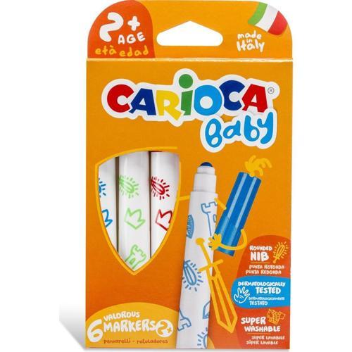 Carioca 42813 Jumbo Yıkanabilir Keçeli Boya Kalemi Bebek Süper 6 Lı