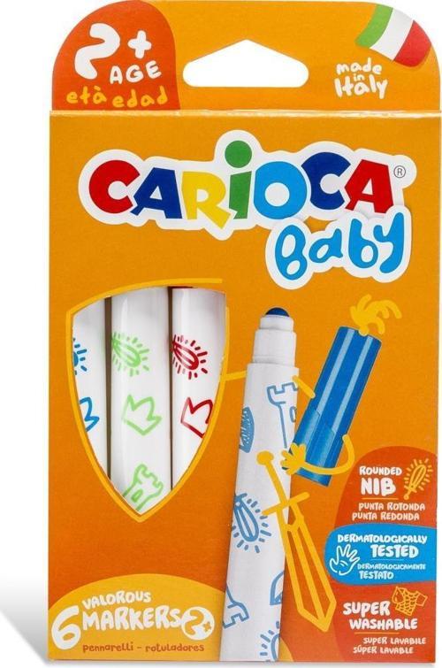 Carioca 42813 Jumbo Yıkanabilir Keçeli Boya Kalemi Bebek Süper 6 Lı